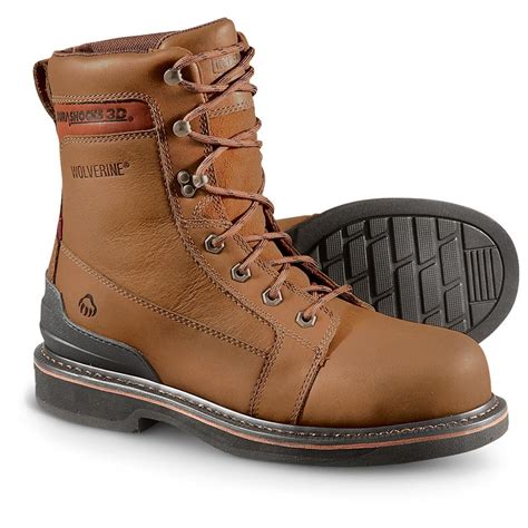 wolverine leather boots|wolverine boots no steel toe.